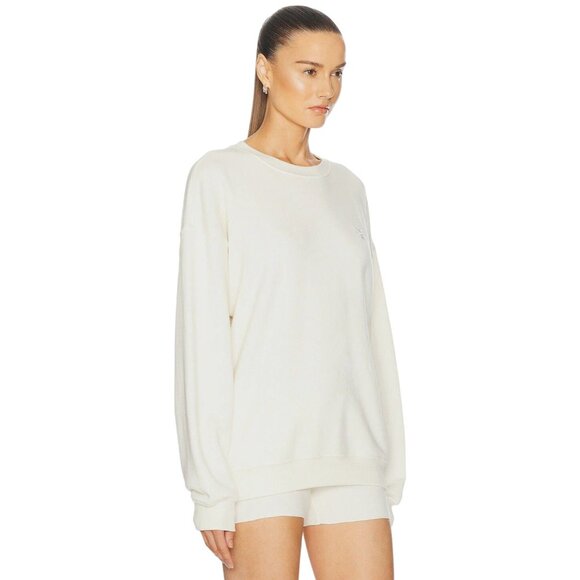 Eterne Oversized Crewneck Sweatshirt in Cream Large New Womens Pullover - Picture 3 of 16
